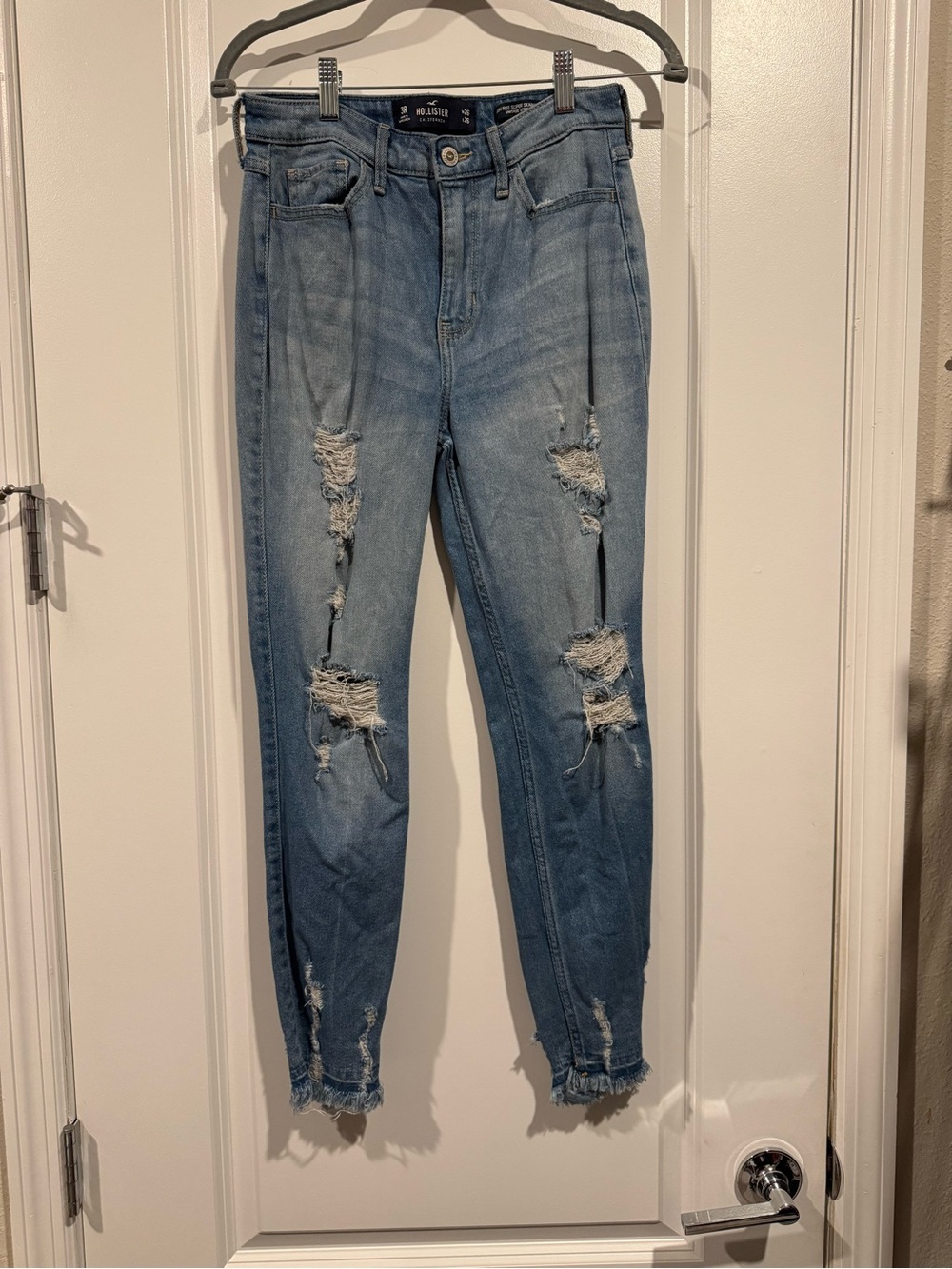 Hollister Light Blue Distressed Skinny Jeans